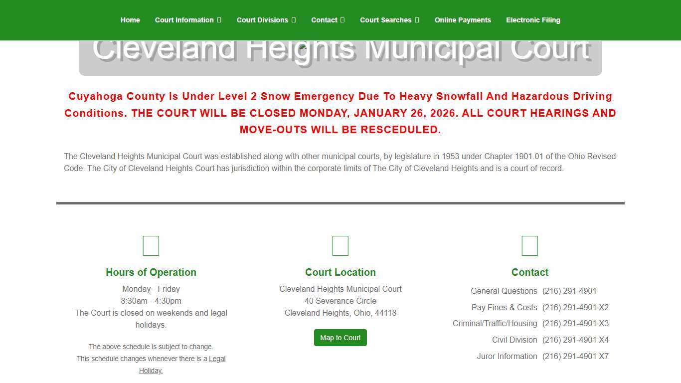 Cleveland Heights Municipal Court - Home